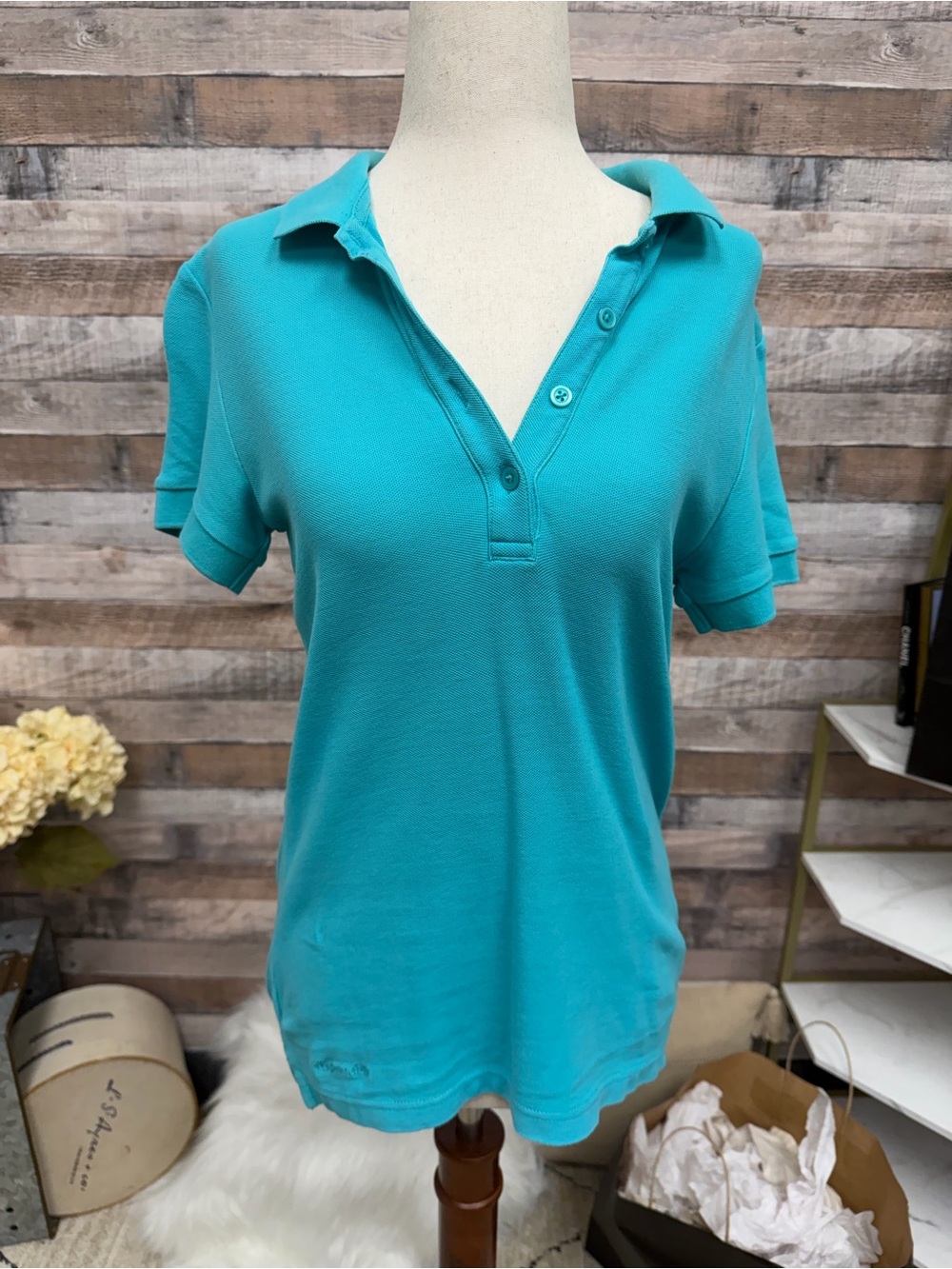 Faconnable Short Sleeve Teal Polo S